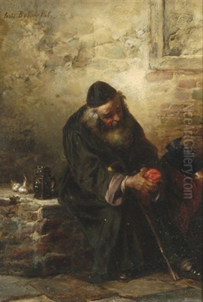 Sitzender Rabbi Oil Painting by Pal (Paul) Boehm