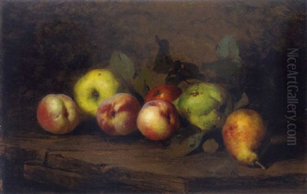 Stilleben Mit Apfel Und Birnen Oil Painting by Pal (Paul) Boehm