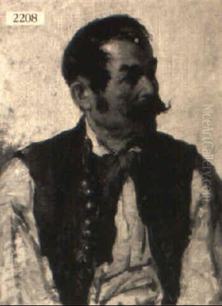 Portrait Of A Gypsy by Pal (Paul) Boehm