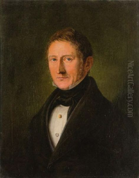 Herrenportrat Oil Painting by Theodor Boehme