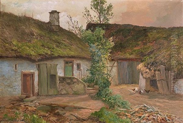 Bauernhof In Der Eifel Oil Painting by Heinrich Boehmer