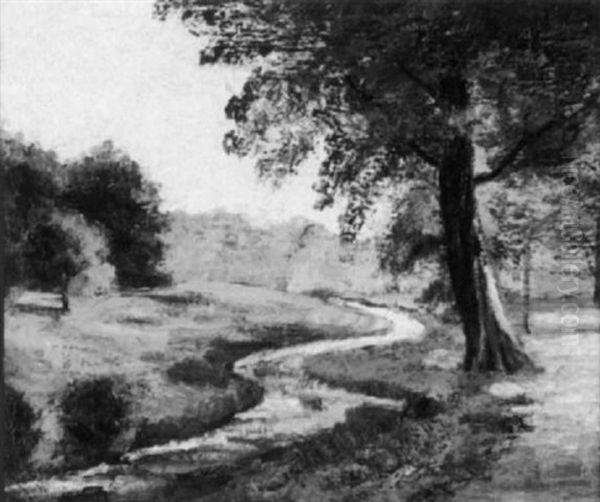 Bachlauf Durch Wald Und Wiesen Oil Painting by Heinrich Boehmer