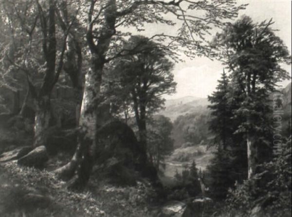 Sommerliche Eifel-landschaft Oil Painting by Heinrich Boehmer