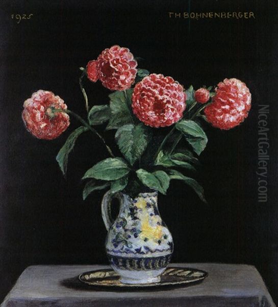 Blumenstillleben Oil Painting by Theodor Bohnenberger