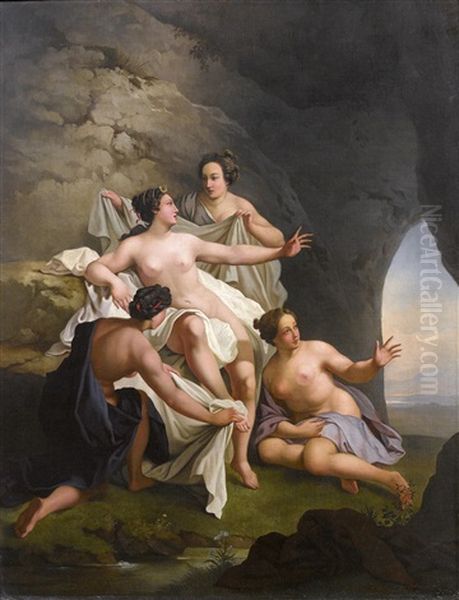 Diana Und Die Nymphen Oil Painting by Rudolf Von Bohr