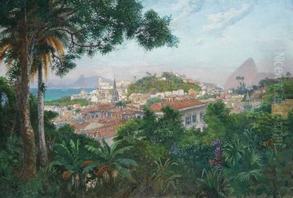 Rio De Janeiro Oil Painting by Hans (Johannes) Bohrdt