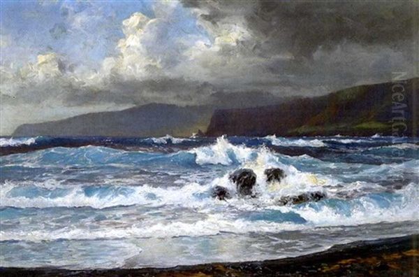 Kuste Von Teneriffa Oil Painting by Hans (Johannes) Bohrdt