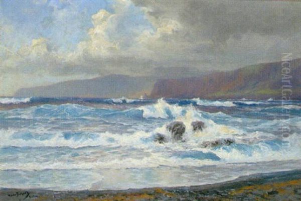 Kuste Von Teneriffa Oil Painting by Hans (Johannes) Bohrdt