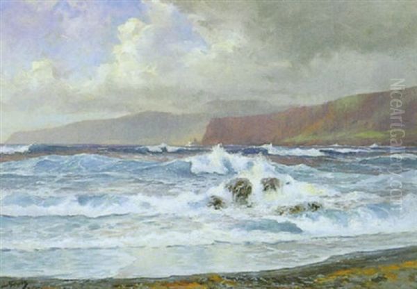 Kuste Von Teneriffa Oil Painting by Hans (Johannes) Bohrdt