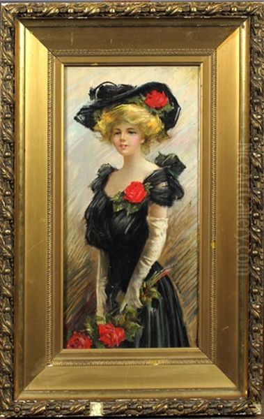 Elegante Aux Roses Oil Painting by Philip Boileau