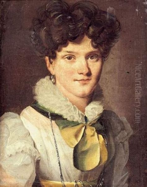 Portrait D'une Femme (madame Ducatel?) by Jules (Julien-Leopold) Boilly