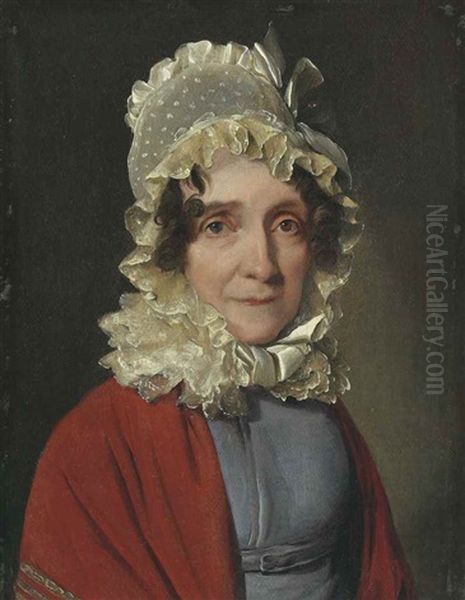 Portrait Of A Lady, Bust-length Oil Painting by Louis Leopold Boilly