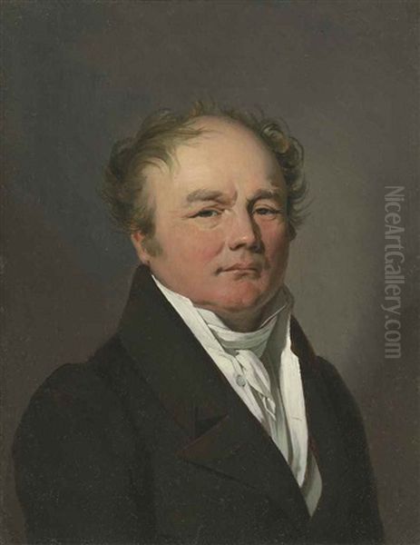 Portrait Of A Gentleman, Bust-length Oil Painting by Louis Leopold Boilly