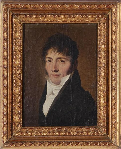 Portrait D'homme En Redingote Et Chemise Blanche Oil Painting by Louis Leopold Boilly