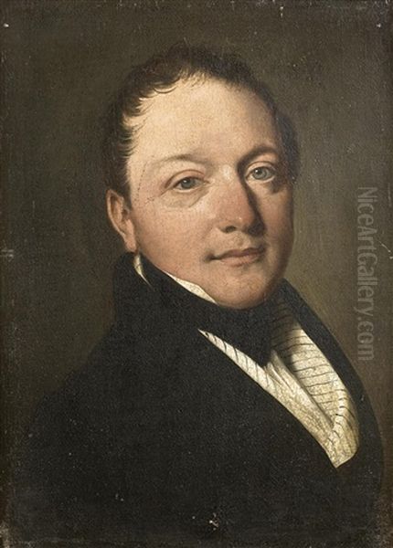 Portrait D'homme De Trois Quart Oil Painting by Louis Leopold Boilly