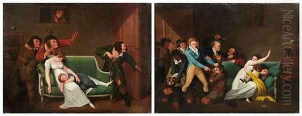 Scenes Avec Des Brigands Oil Painting by Louis Leopold Boilly