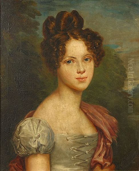 Portret Van Een Jongedame Oil Painting by Louis Leopold Boilly