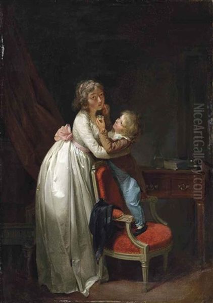 L'enfant Au Fard Oil Painting by Louis Leopold Boilly