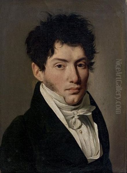 Portrait De Charles Louis Havas Oil Painting by Louis Leopold Boilly