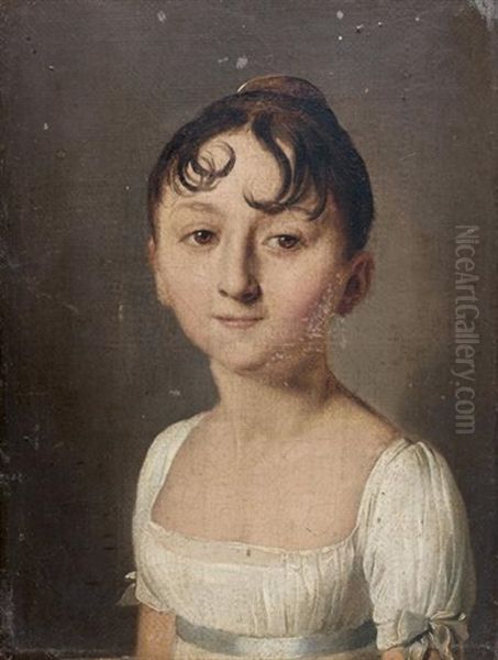 Portrait De Mademoiselle Monsel, Future Epouse De Monsieur Pinson, Marquis De Valpincon Oil Painting by Louis Leopold Boilly