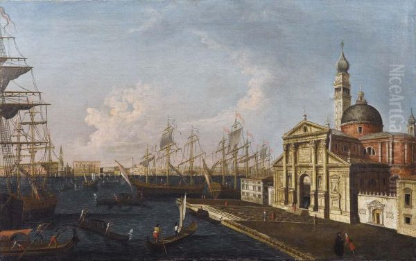 Veduta Di San Giorgio In Isola E Delbacino Di San Marco Oil Painting by Francesco Albotto