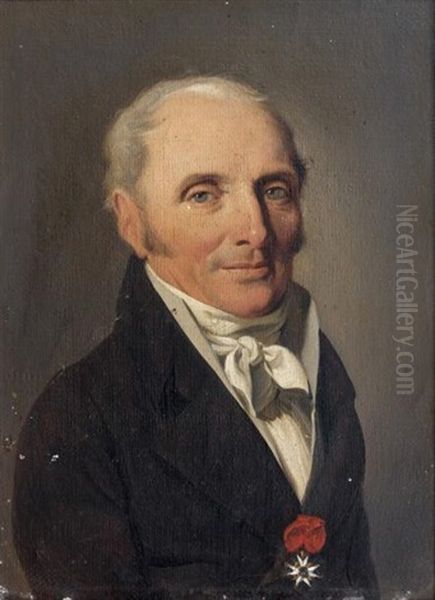 Portrait D'homme Portant L'ordre De Saint Louis Oil Painting by Louis Leopold Boilly