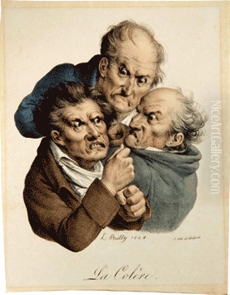 Karikaturen (set Of 5) Oil Painting by Louis Leopold Boilly