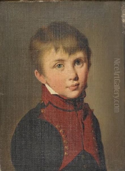 Portrait De Jeune Garcon En Habit De Priyanee Oil Painting by Louis Leopold Boilly