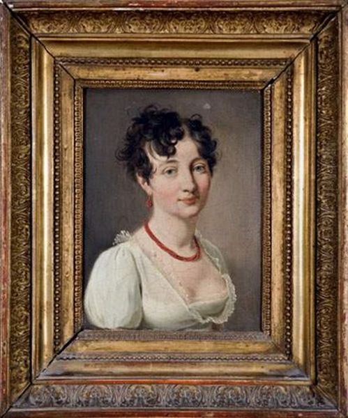 Portrait (de Madame D'anthenay?) Oil Painting by Louis Leopold Boilly