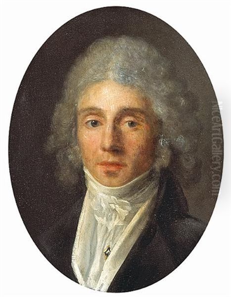 A Portrait Of A Gentleman, With A Cravat Oil Painting by Louis Leopold Boilly