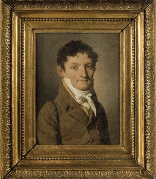 Portrait D'abraham G. Perront Oil Painting by Louis Leopold Boilly