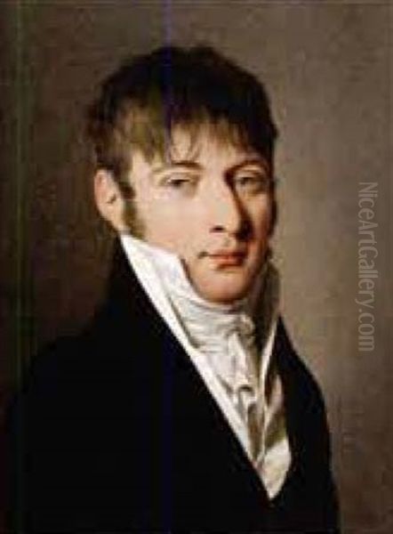 Portrait De Jeune Homme En Buste Oil Painting by Louis Leopold Boilly