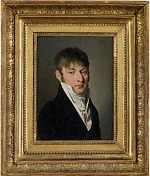 Portrait De Jeune Homme En Buste Oil Painting by Louis Leopold Boilly