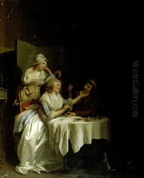 L'ivresse Ou Le Souper Oil Painting by Louis Leopold Boilly