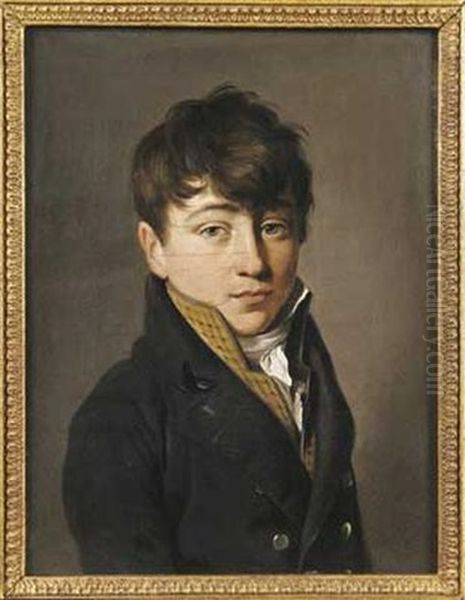 Portrait De Jeune Homme A La Redingote Noire Oil Painting by Louis Leopold Boilly