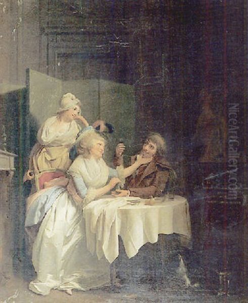 L'ivresse Ou Le Souper Oil Painting by Louis Leopold Boilly