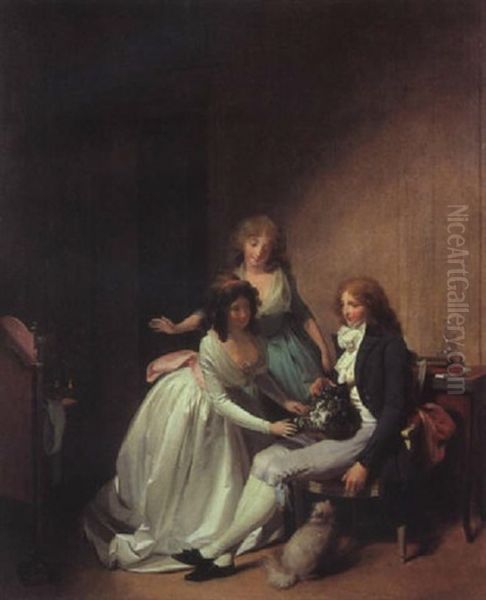 L'innocent (le Panier Fleuri) Oil Painting by Louis Leopold Boilly