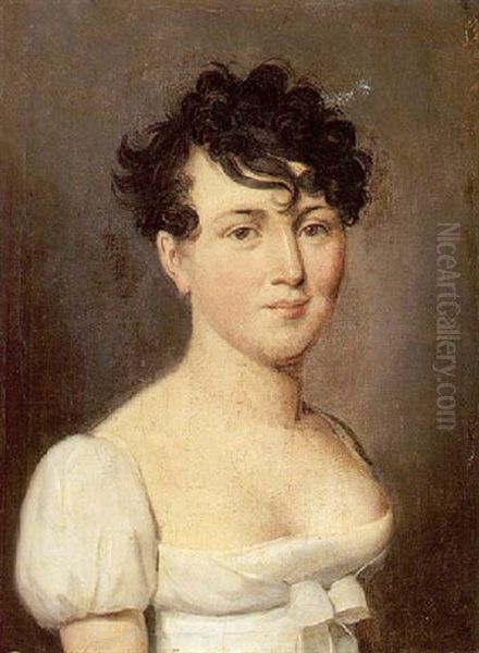 Portrait De Mademoiselle Mars (?) Oil Painting by Louis Leopold Boilly