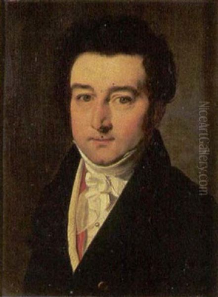 Portrait De Jeune Homme A La Cravate Blanche Oil Painting by Louis Leopold Boilly