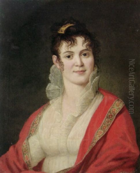 A Portrait Of Alexandre Osnobichine Oil Painting by Louis Leopold Boilly