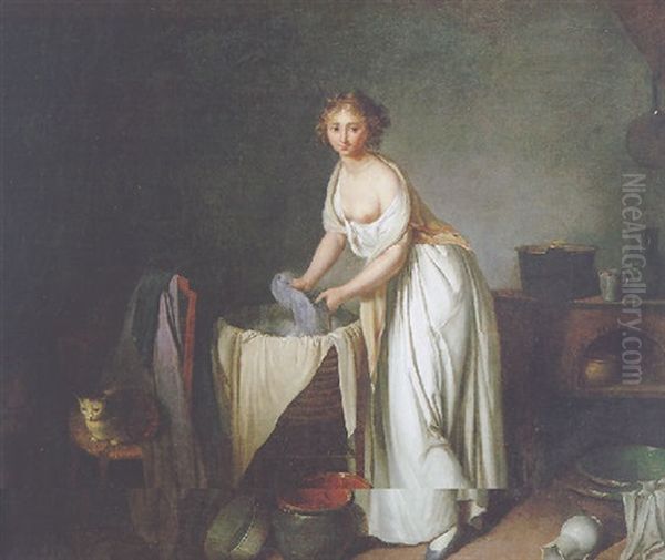 La Lessiveuse Oil Painting by Louis Leopold Boilly