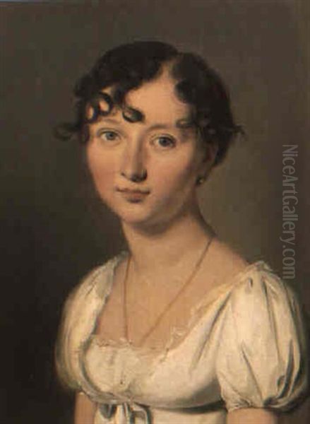 Portrait De Madame Dubois De Hoves De Fosseux Oil Painting by Louis Leopold Boilly