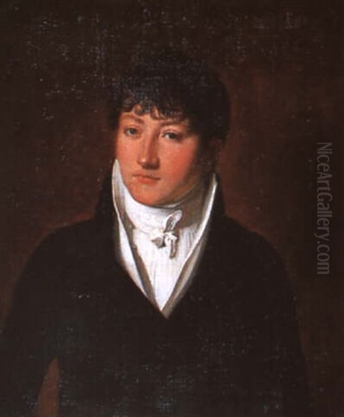 Portrait De Jeune Homme En Buste Oil Painting by Louis Leopold Boilly