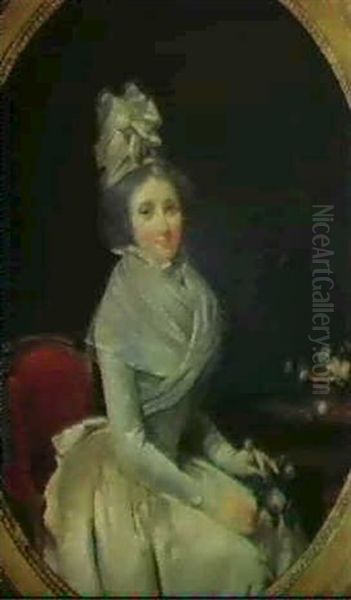 Portrait D'une Jeune Femme Assise Oil Painting by Louis Leopold Boilly