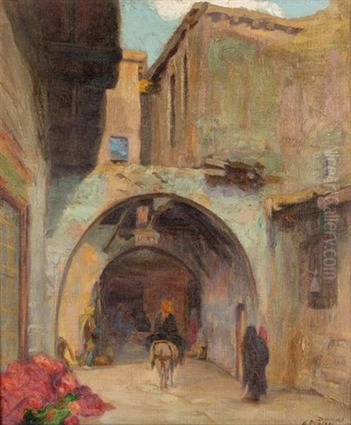 Une Rue A Damas Oil Painting by Camille Boiry