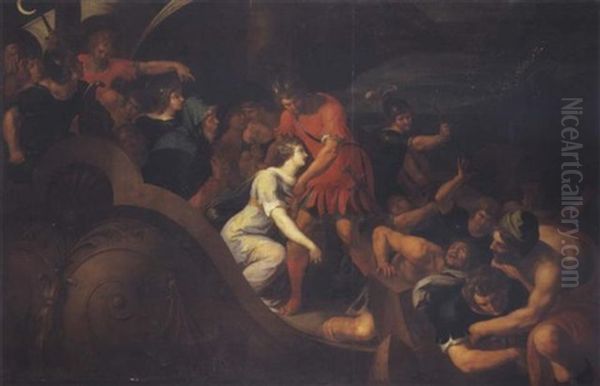 Scene De L'histoire De Theagene Et Chariclee: Chariclee Et Le Pirate Trachin by Ambroise du Bois