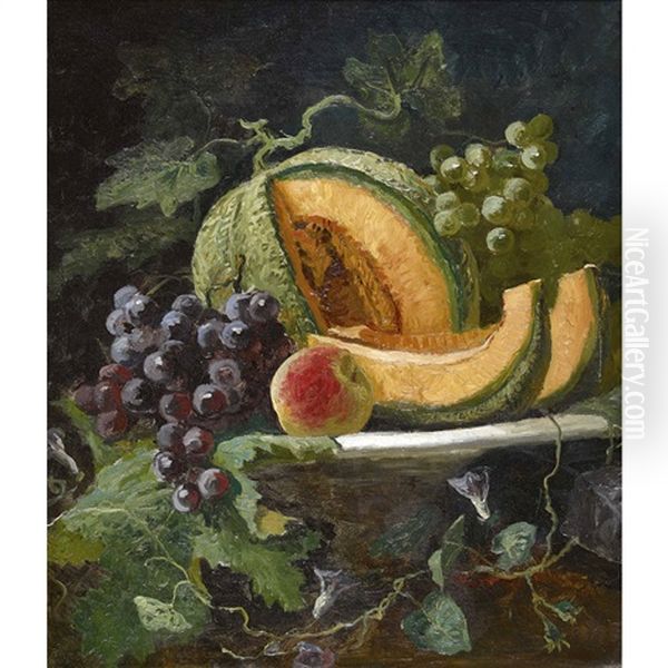 Nature Morte Aux Fruits Oil Painting by Charles Edouard du Bois