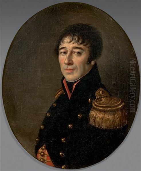 Portrait De Gerard Lacuee, Colonel Du 59e D'infanterie Oil Painting by Theodore du Bois