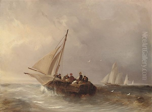 Bringing Home The Catch Oil Painting by Theodore du Bois