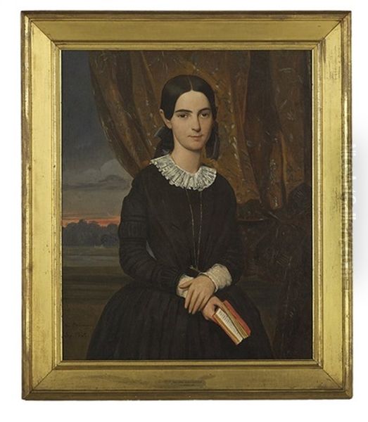 Miss Mary Tanner (b. 1833/1834), Waubun Plantation, Terrebonne Parish, Louisiana Oil Painting by Alfred W. Boisseau